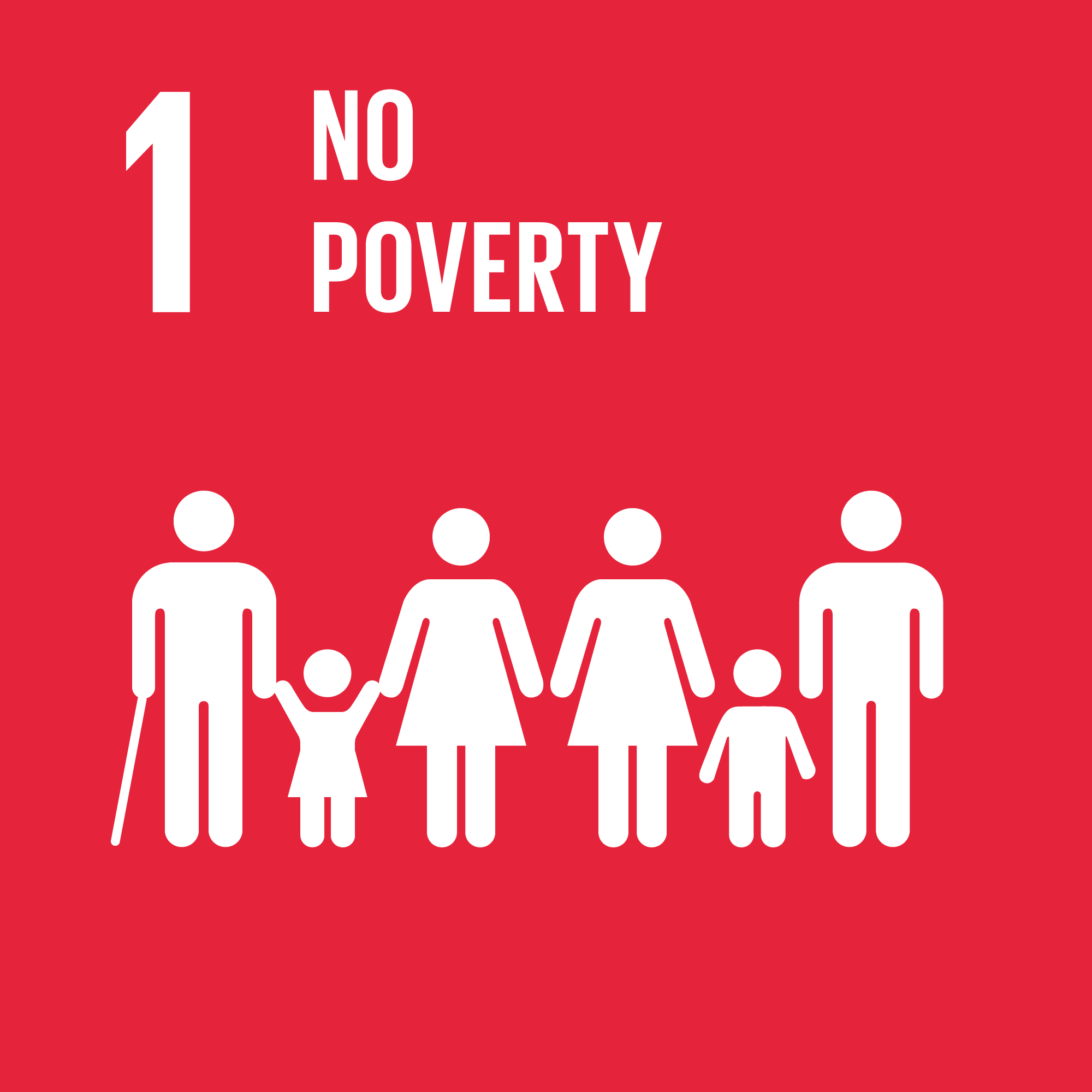 Icon for SDG Goal 1: No Poverty