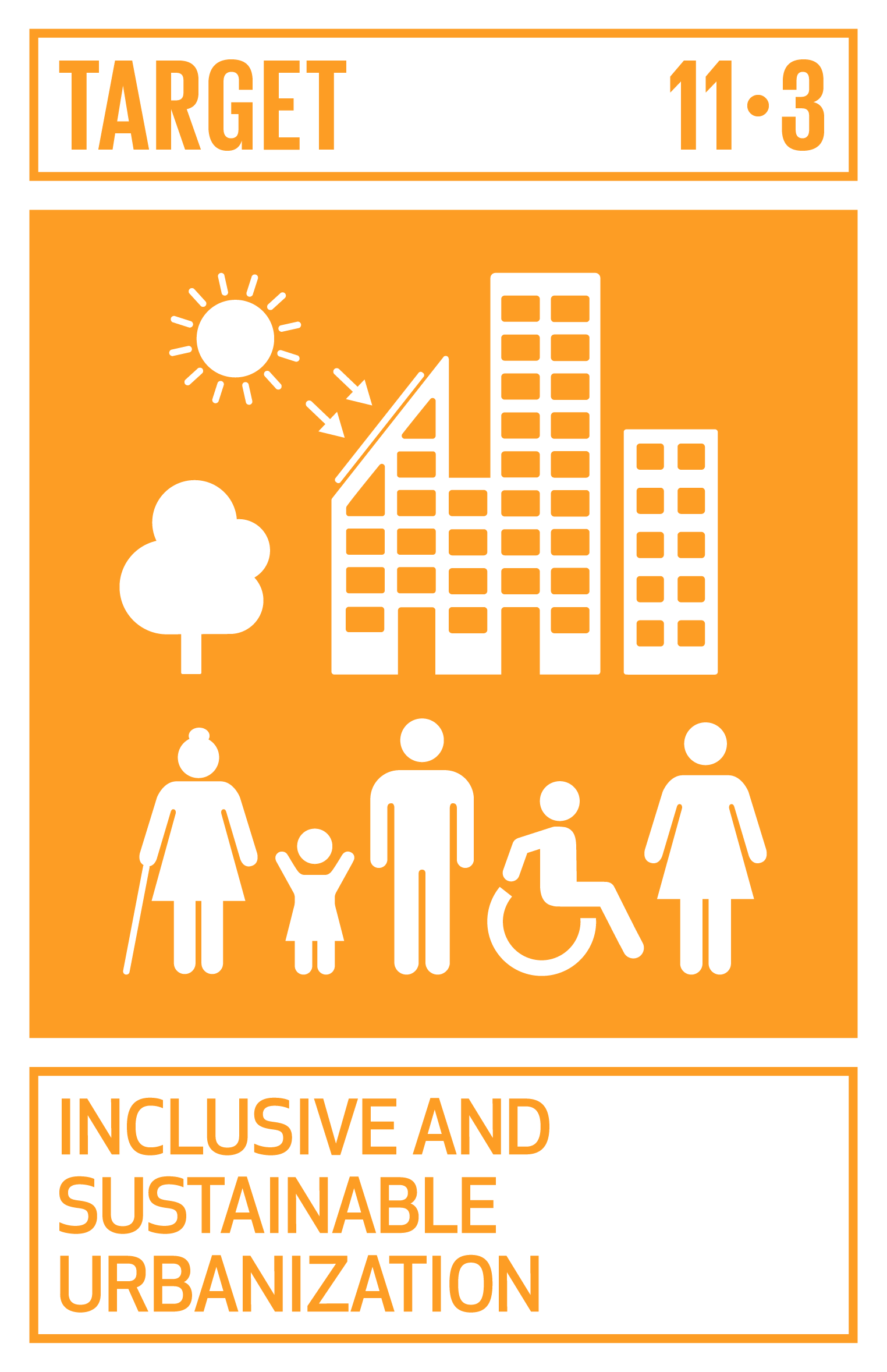 Icon for SDG Target 11.3